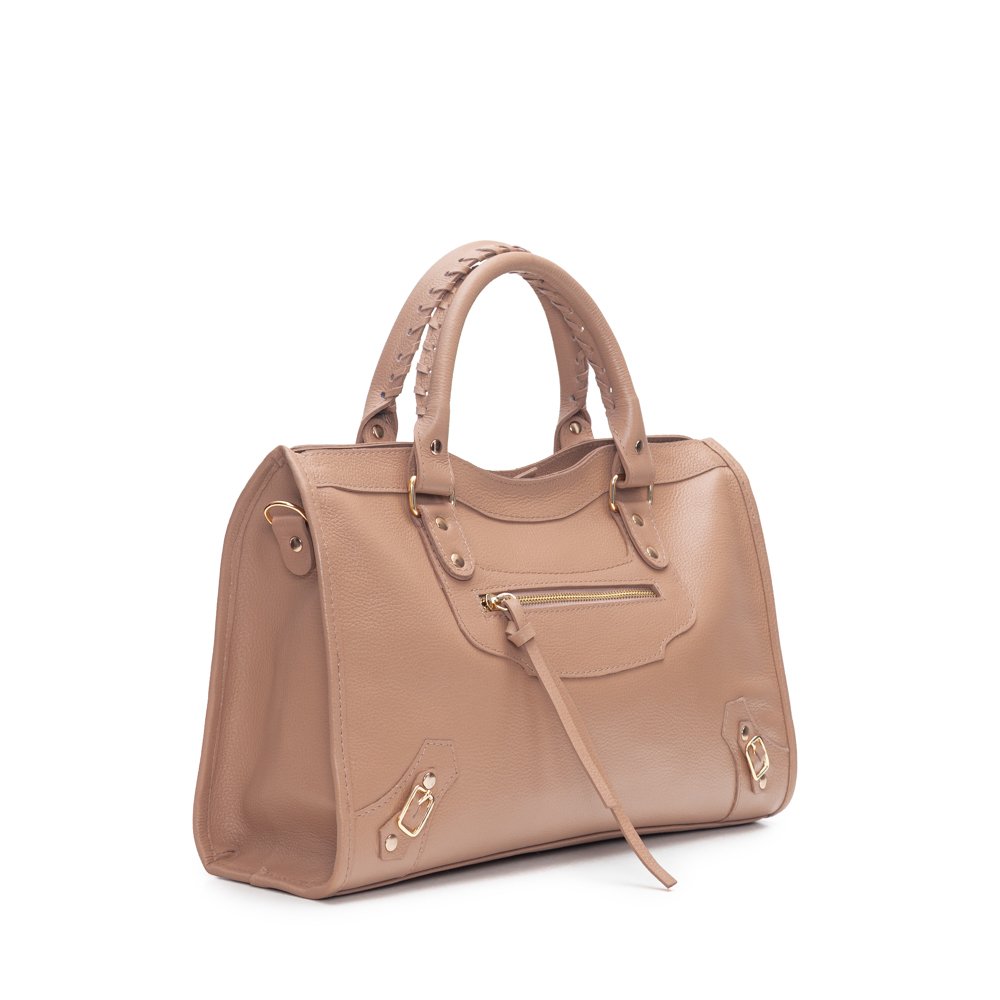 Bolsa Em Couro NewGalle - Nude Bege 3