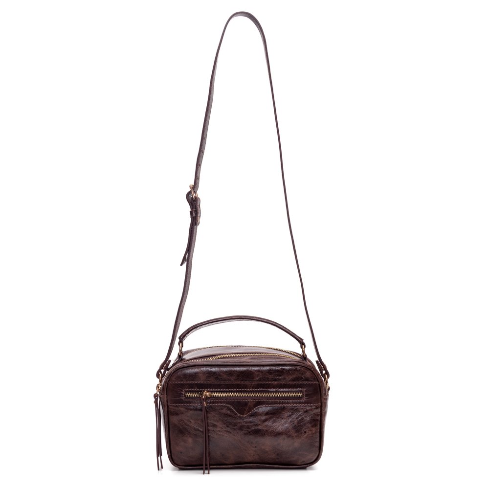 Bolsa Em Couro Rústico Adele - Café