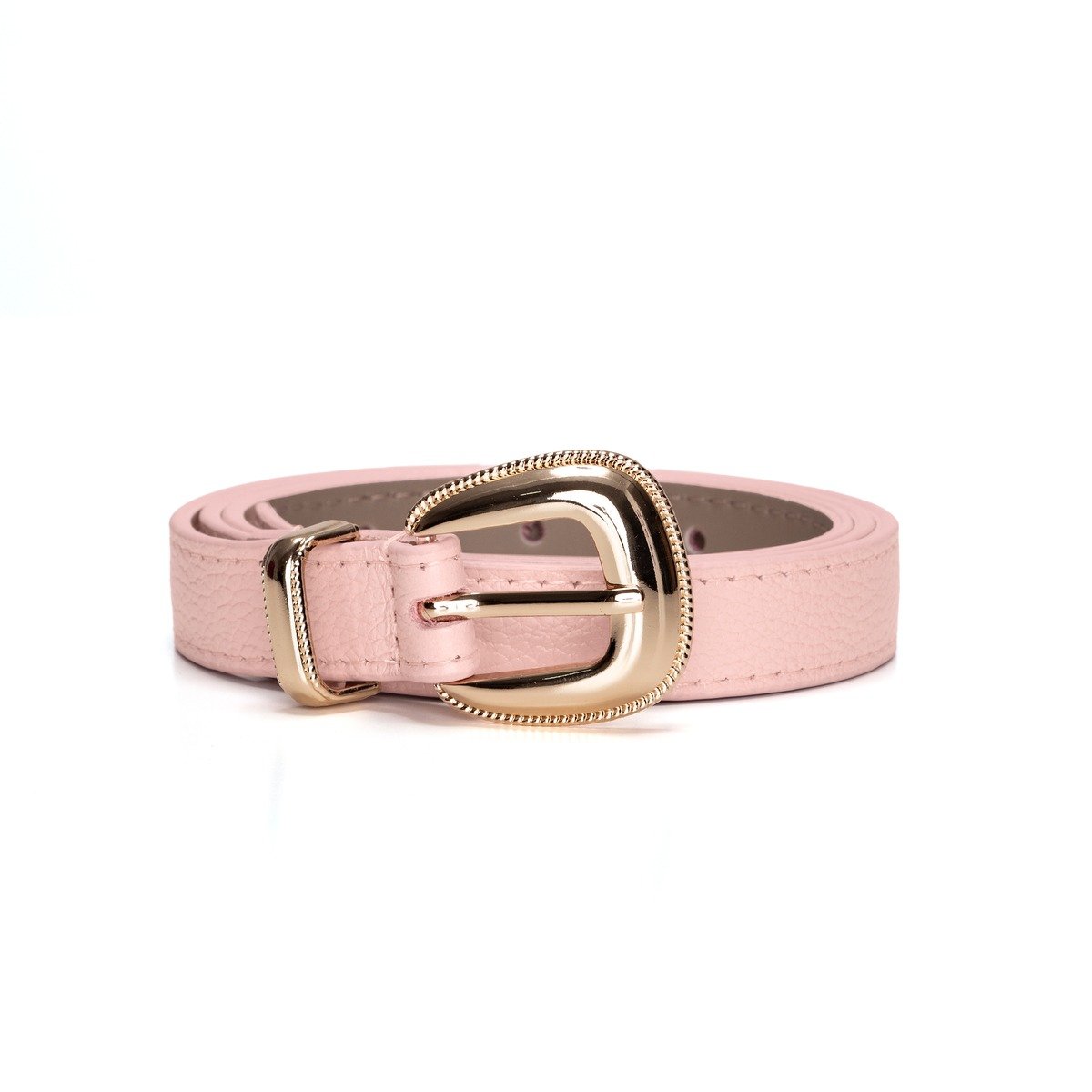 Cinto Lo Lettá Em Couro Fivela Em Metal Joe - Rosa