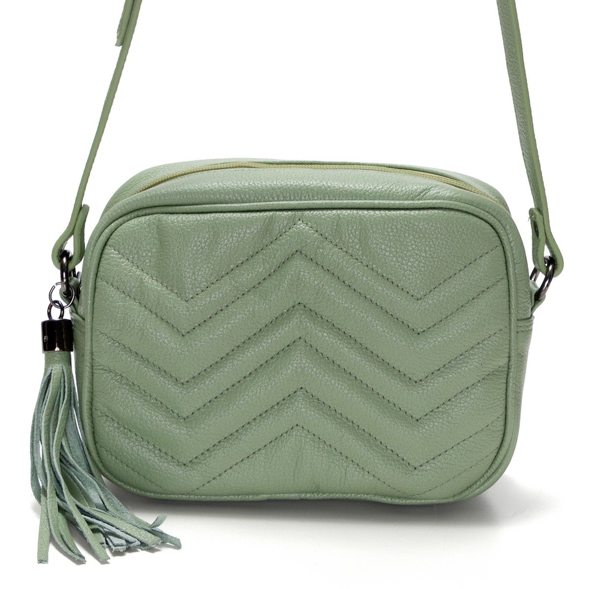 Bolsa Couro Detalhada Wiky - Menta