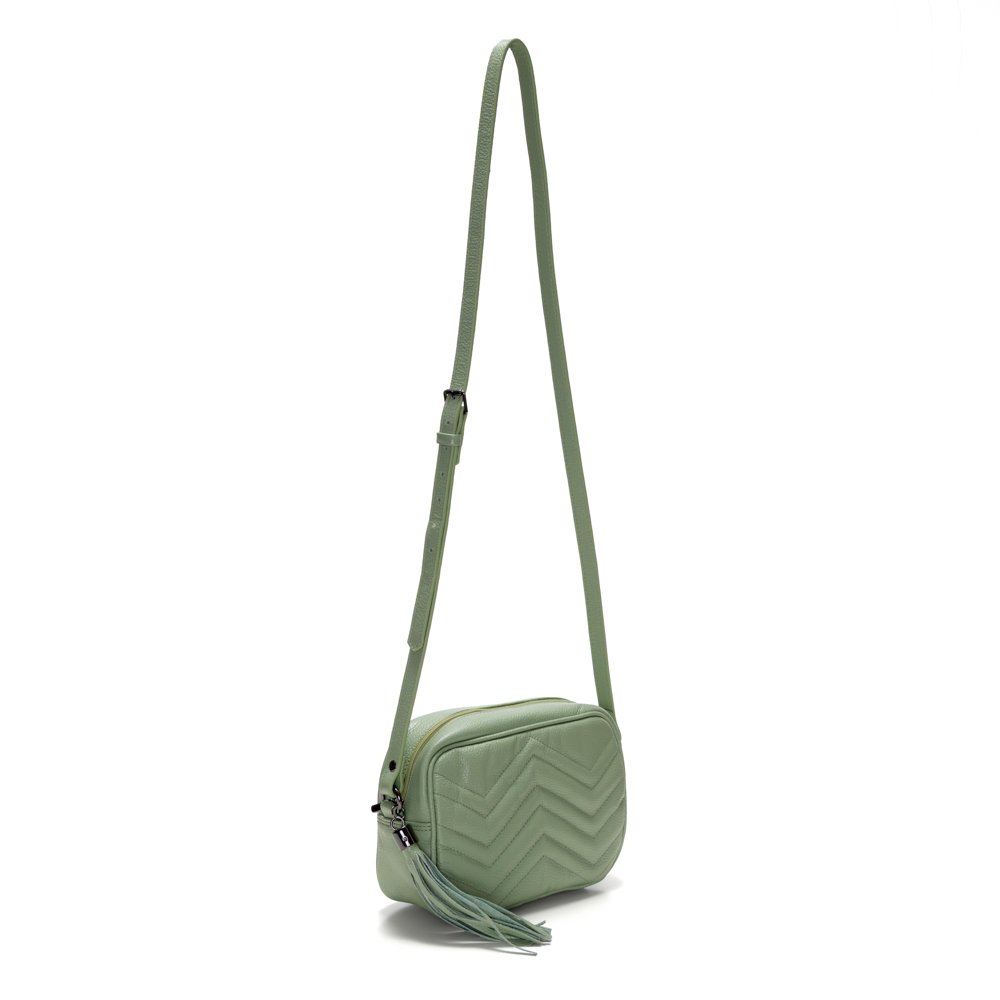 Bolsa Couro Detalhada Wiky - Menta Verde 3