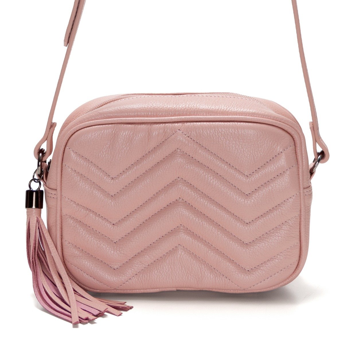 Bolsa Couro Detalhada Wiky - Rosa