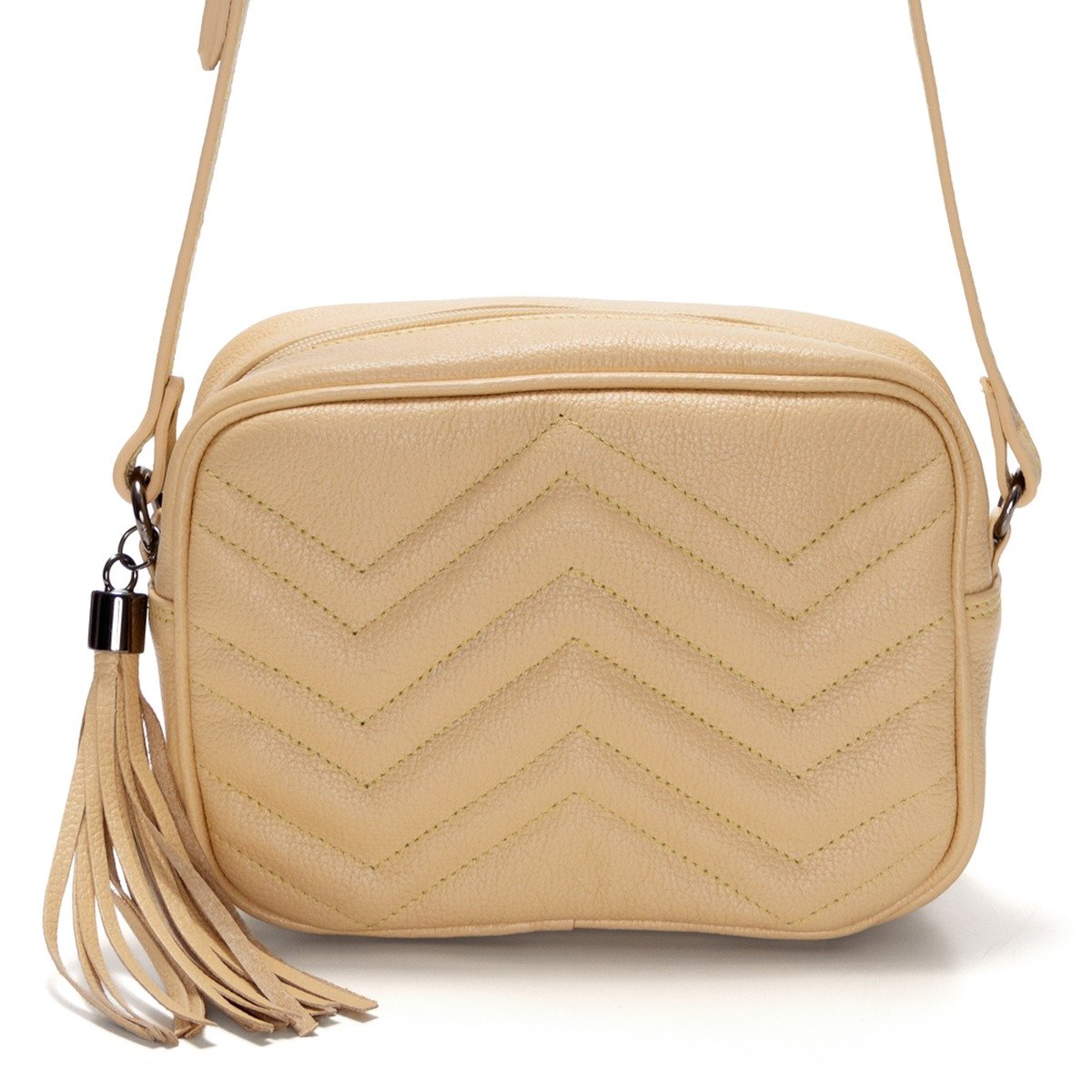Bolsa Couro Detalhada Wiky - Amarelo
