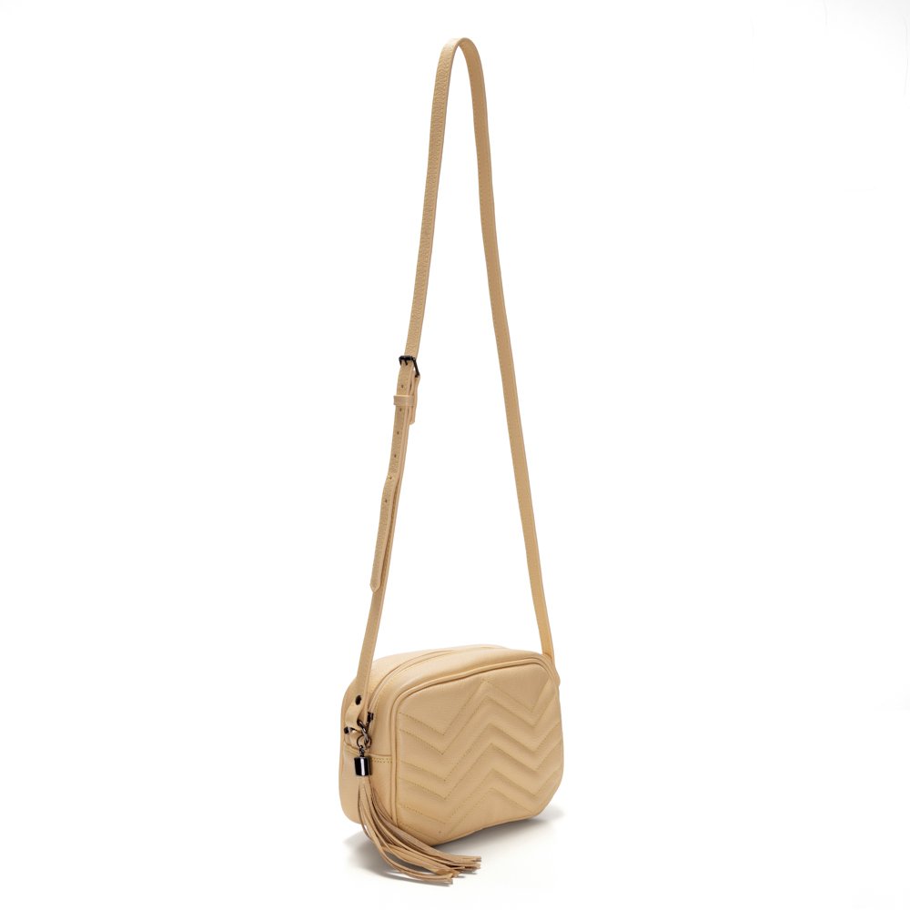 Bolsa Couro Detalhada Wiky - Amarelo Manteiga 3