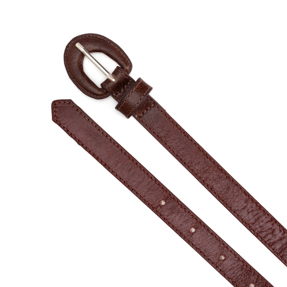 Cinto Confeccionado Em Couro Estonado Estony Chocolate Marrom 2