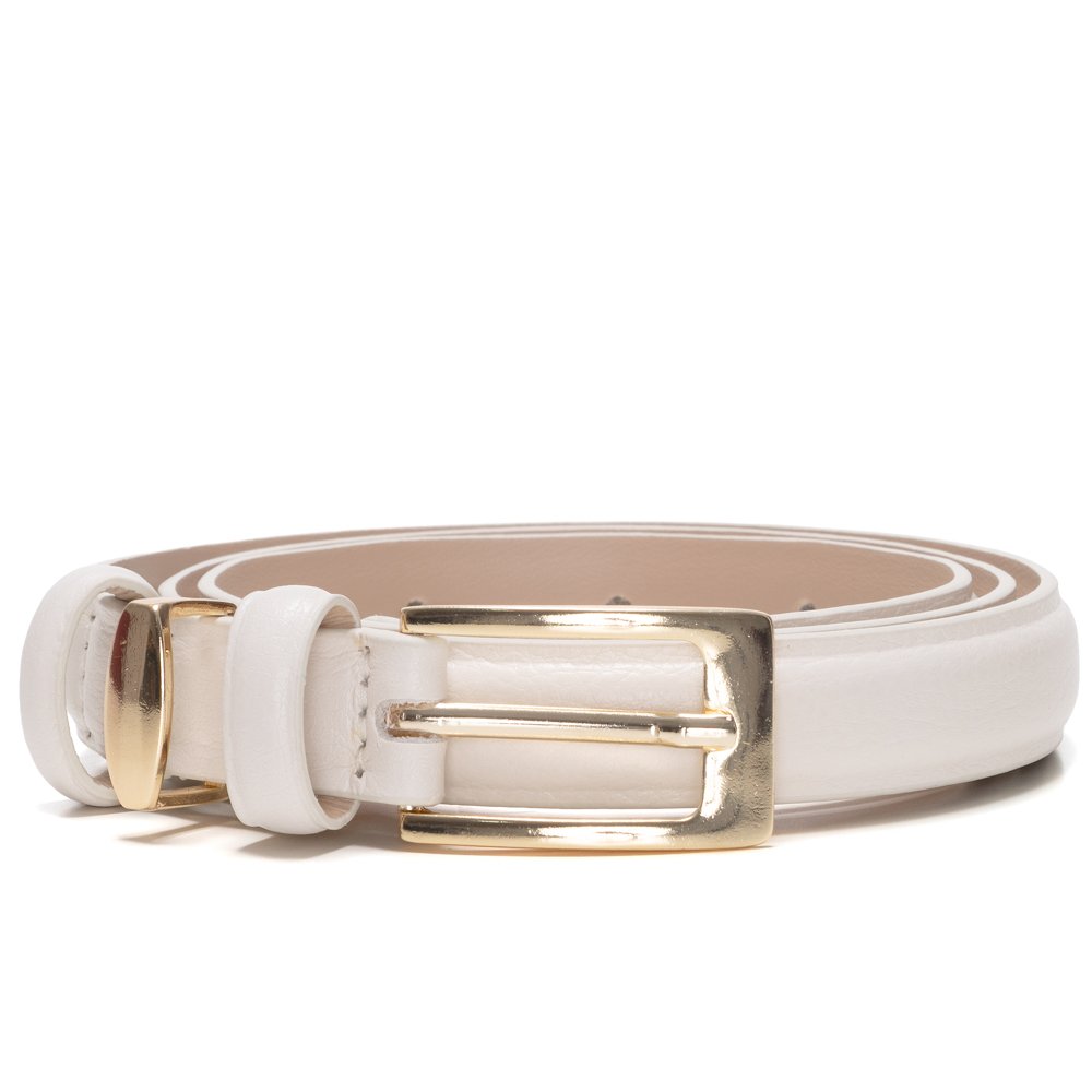 Cinto Em Couro Tira Abaulada Pass-Ret - Off-White