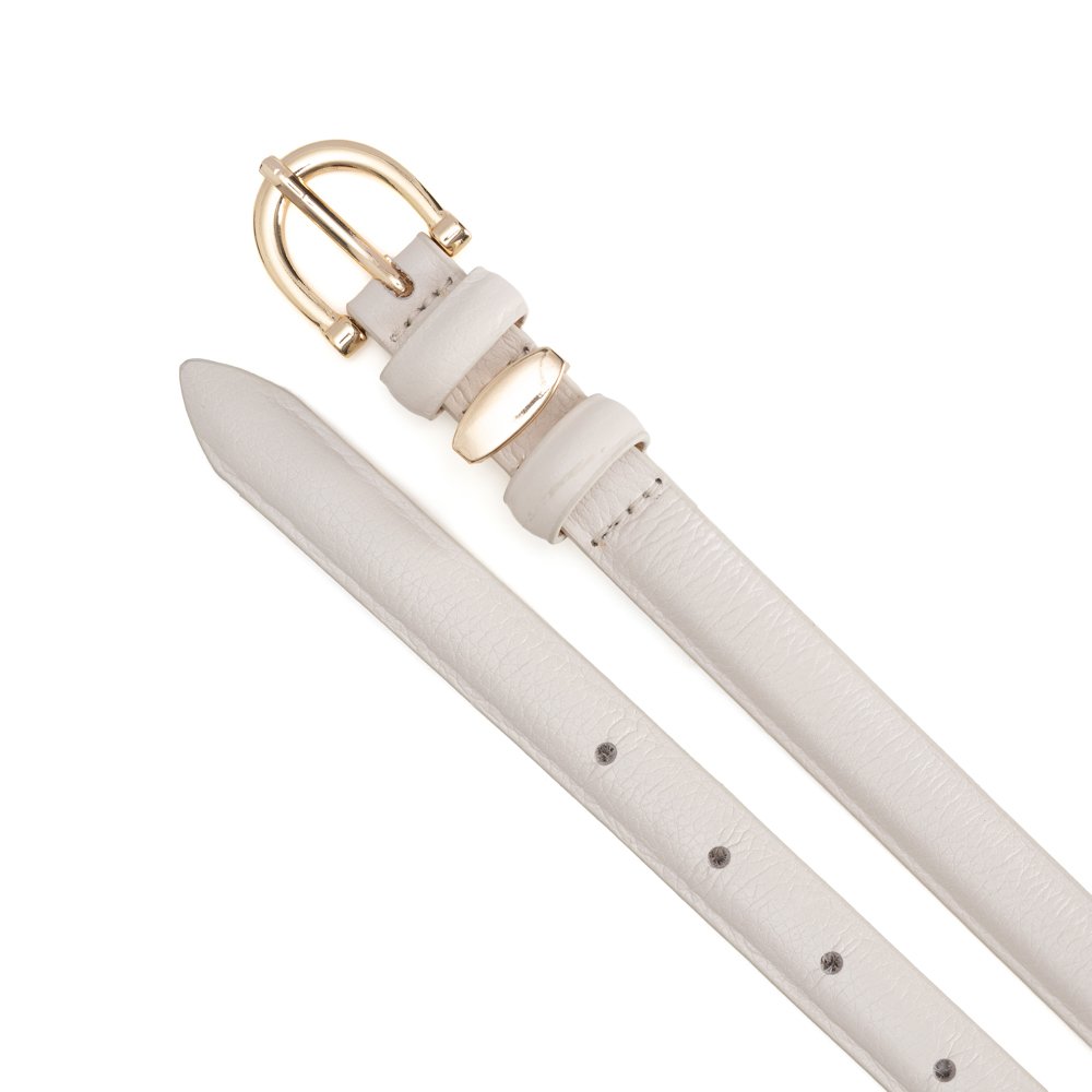 Cinto Em Couro Tira Abaulada Fivela Redonda Pass-Curv - Off-White Off White 2