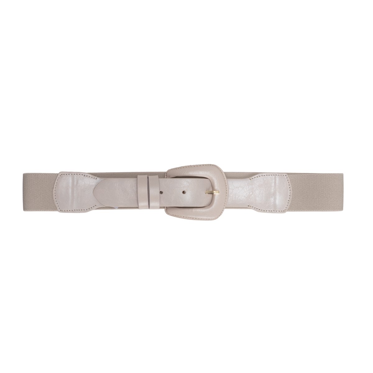 Cinto Em Couro Com Elástico E fivela Forrada FF Off-White