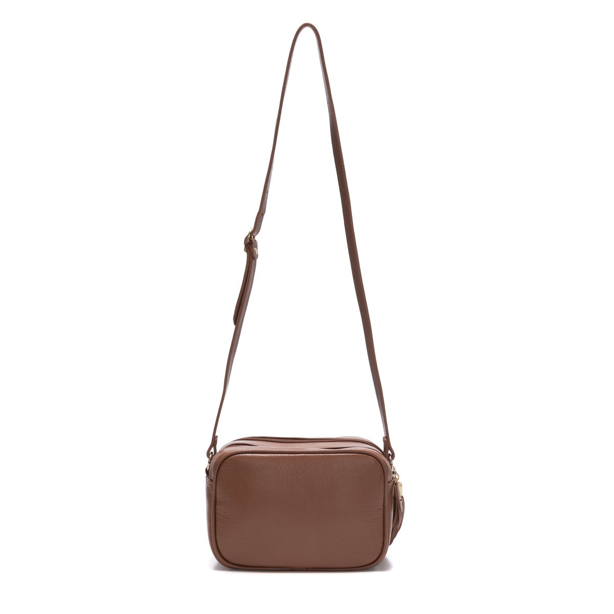 Bolsa Em Couro Matelassê Duas Divisórias Elodie - Caramelo Marrom 3