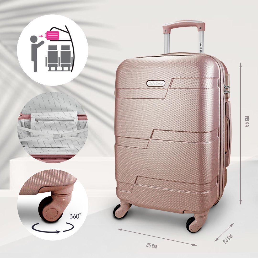 Mala de Bordo para Viagem Dream Rose Jacki Design Rosa 5