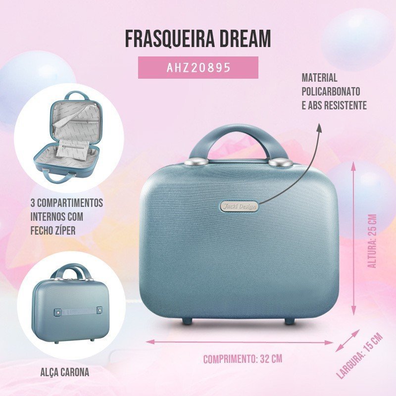 Frasqueira Dream Celeste Jacki Design Azul 5