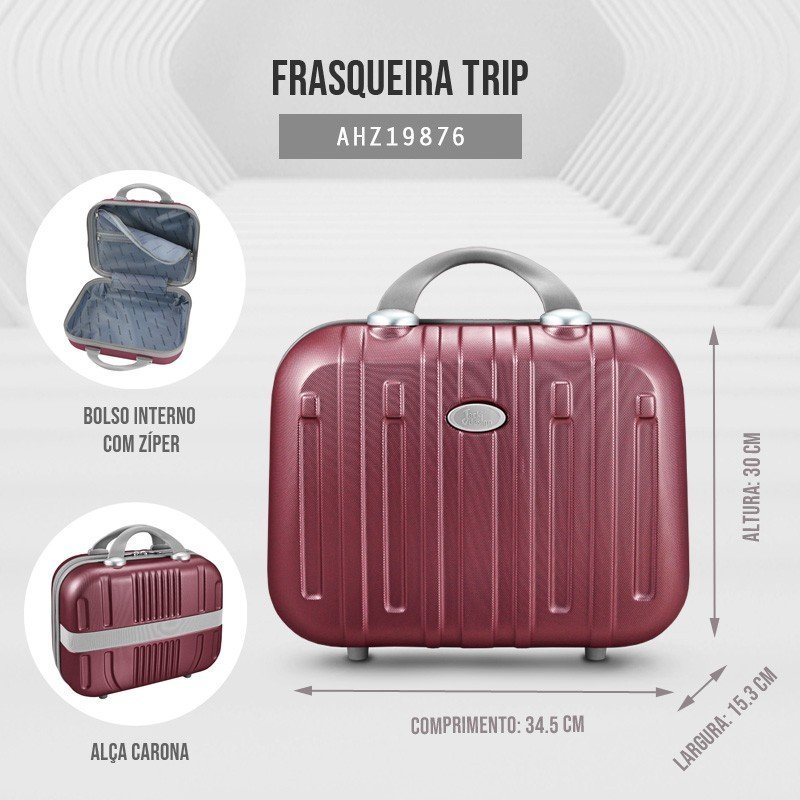 Frasqueira Trip Vinho Jacki Design Vermelho 8