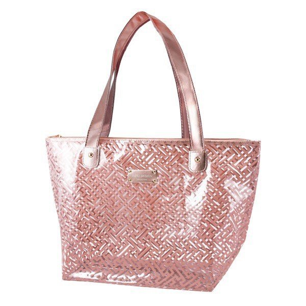 Bolsa de Ombro Transparente Diamantes Jacki Design Rosa 3