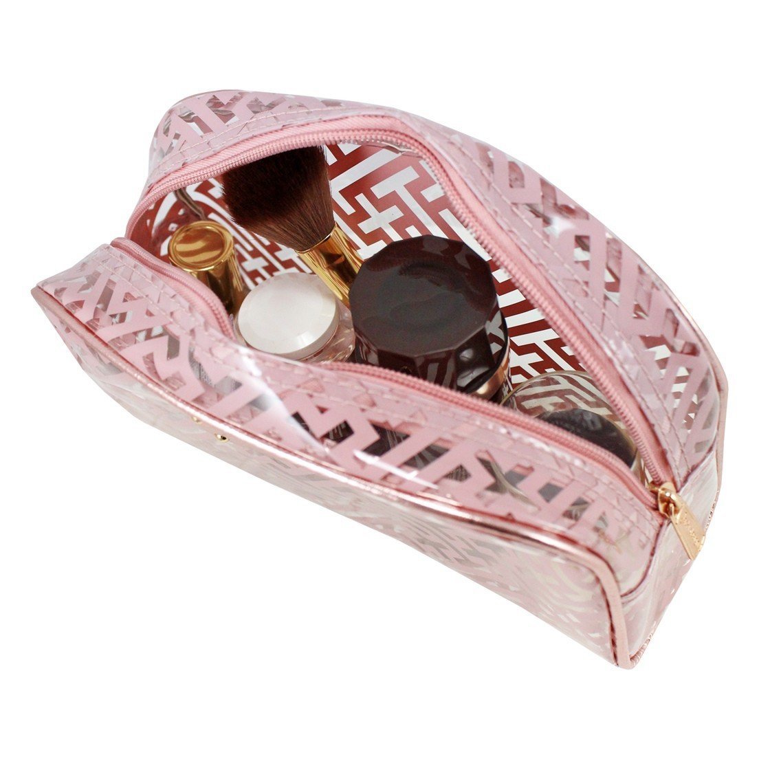 Necessaire Retangular Diamantes Jacki Design Rosa 3