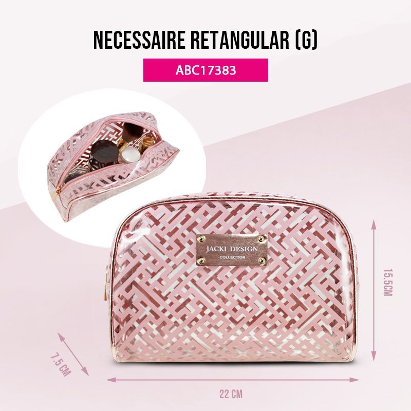 Necessaire Retangular Diamantes Jacki Design Rosa 5
