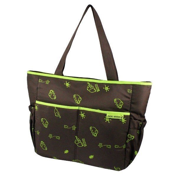 Bolsa de Bebê Estampada Mama & Me Jacki Design Marrom/Verde 6