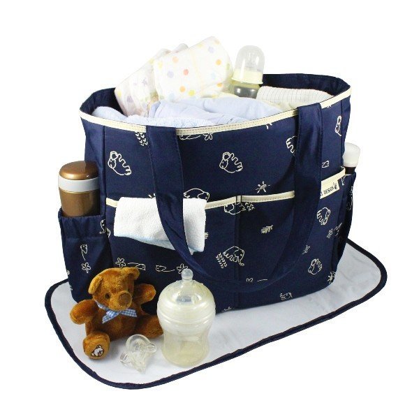 Bolsa de Bebê Estampada Mama & Me Jacki Design Azul 4