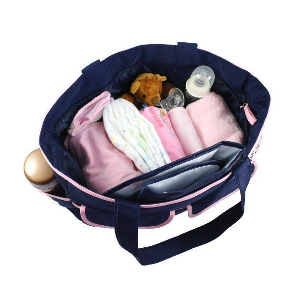 Bolsa de Bebê Lisa Mama & Me Jacki Design Azul/Rosa 3