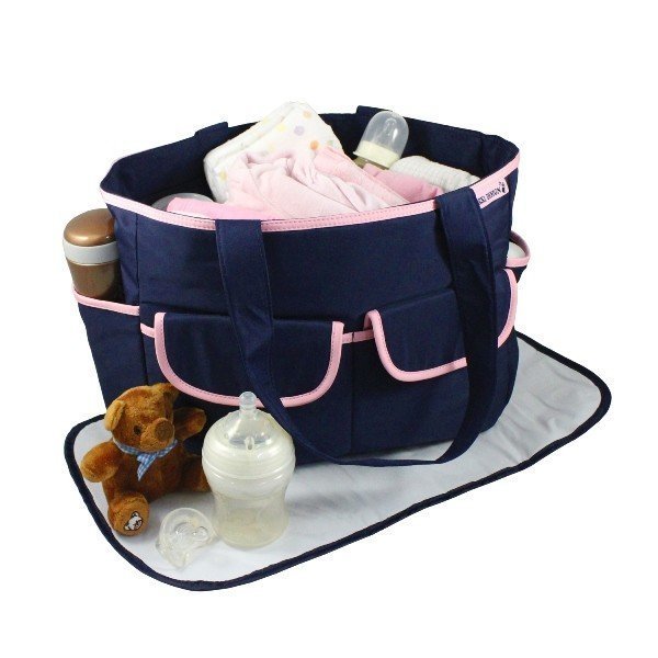 Bolsa de Bebê Lisa Mama & Me Jacki Design Azul/Rosa 4
