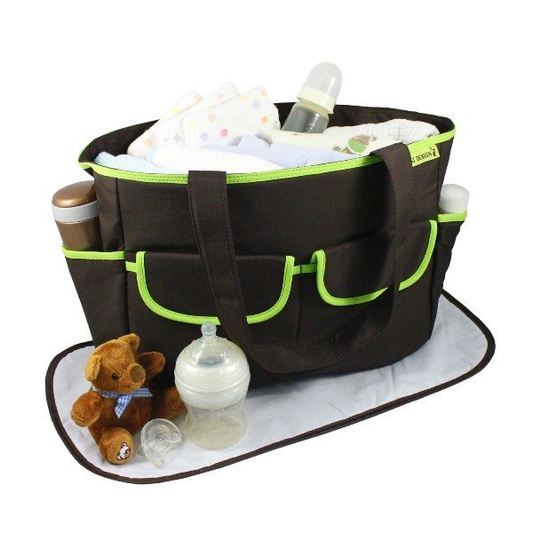 Bolsa de Bebê Lisa Mama & Me Jacki Design Marrom/Verde 4