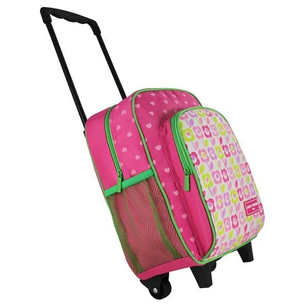 Mochila com Rodinhas Tamanho Pequeno Sapeka Jacki Design Rosa 2