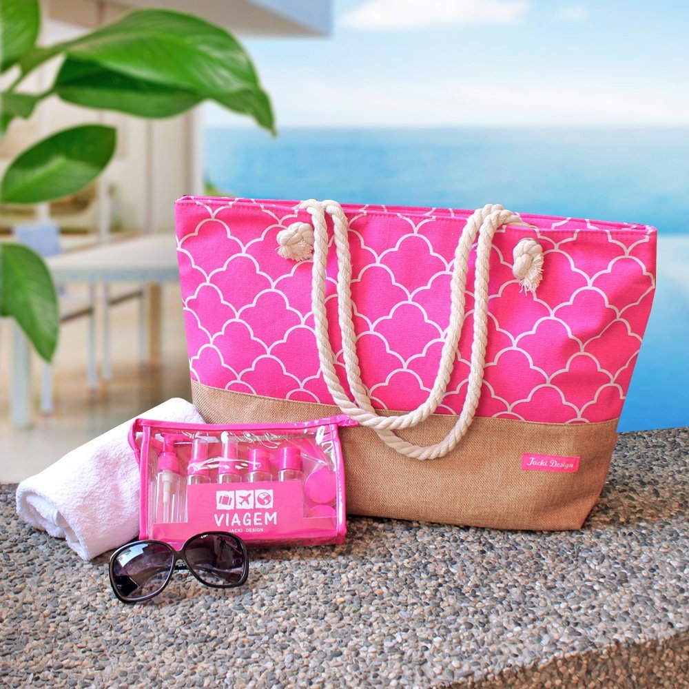 Bolsa de Praia Jacki Design Rosa 3