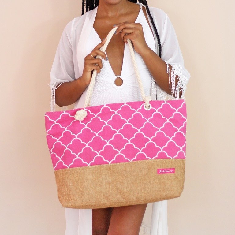 Bolsa de Praia Jacki Design Rosa 5