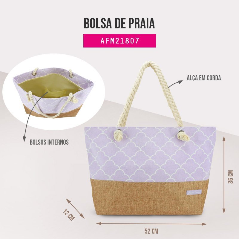 Bolsa de Praia Jacki Design Roxo 4