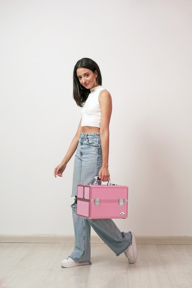 Maleta Profissional de Maquiagem Jacki Design - Rosa Rosa 4