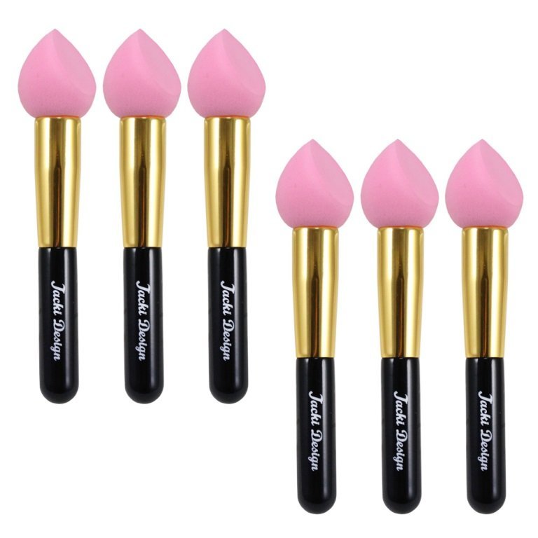 Kit de 6 Peças Pincel Esponja Gota para corretivo Jacki Design Rosa 1