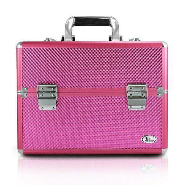 Maleta Profissional de Maquiagem Pink Tamanho Grande Jacki Design Rosa 3