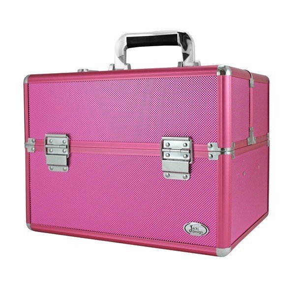 Maleta Profissional de Maquiagem Pink Tamanho Grande Jacki Design Rosa 4