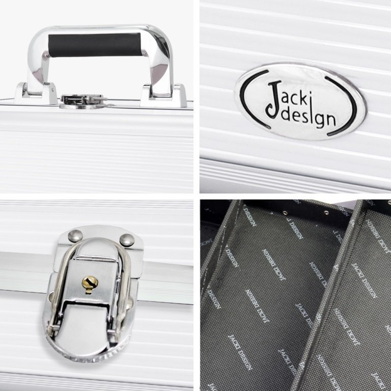 Maleta Profissional de Maquiagem Jacki Design - Prata Prata 4