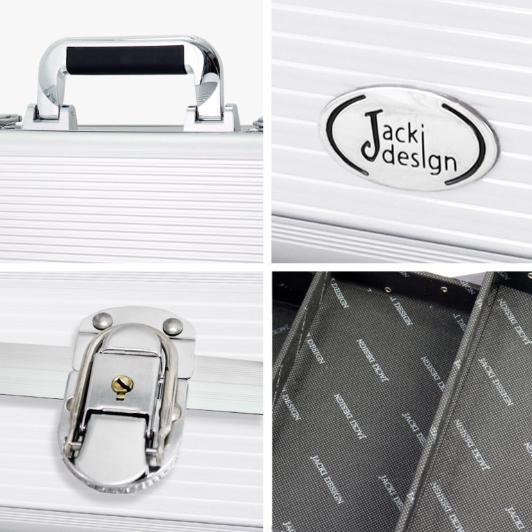 Maleta Profissional de Maquiagem Jacki Design - Prata Prata 4