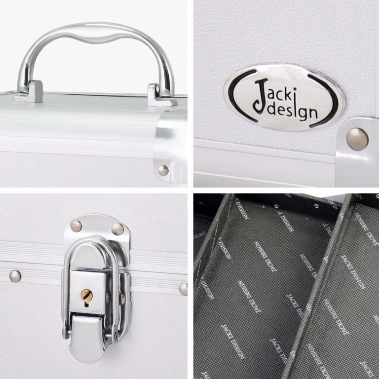 Maleta Profissional de Maquiagem Prata Jacki Design - Prata Prata 4