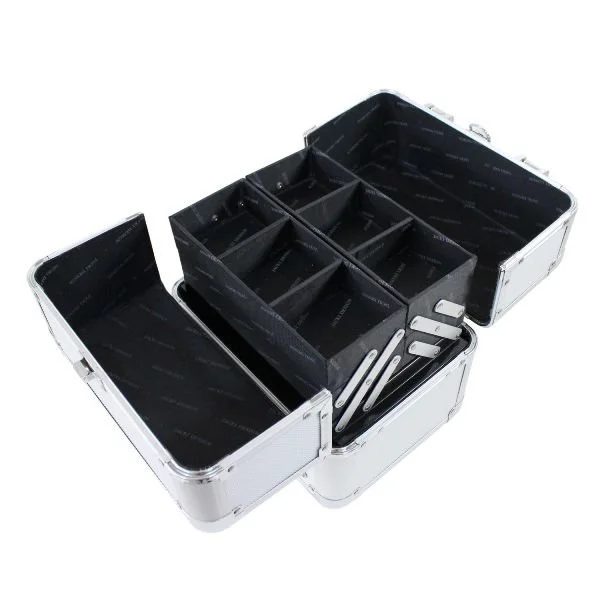 Maleta Profissional de Maquiagem Jacki Design - Prata Prata 4
