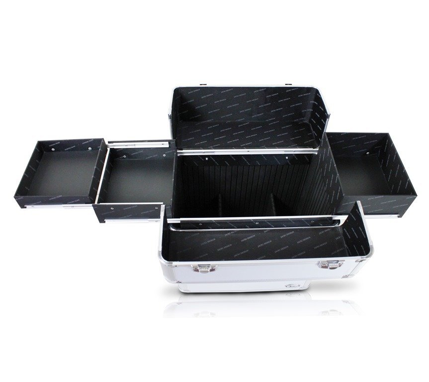 Maleta Profissional de Cabeleireiro com Rodinhas 360º - Prata Prata 3