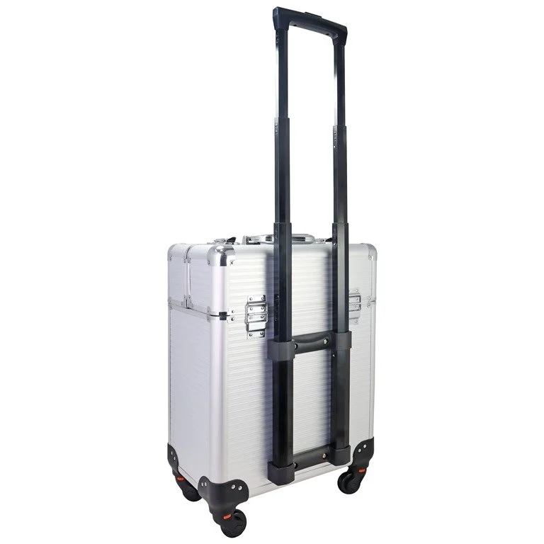 Maleta Profissional de Cabeleireiro com Rodinhas 360º - Prata Prata 4