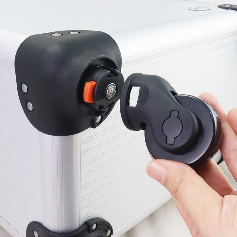 Maleta Profissional de Cabeleireiro com Rodinhas 360º - Prata Prata 5