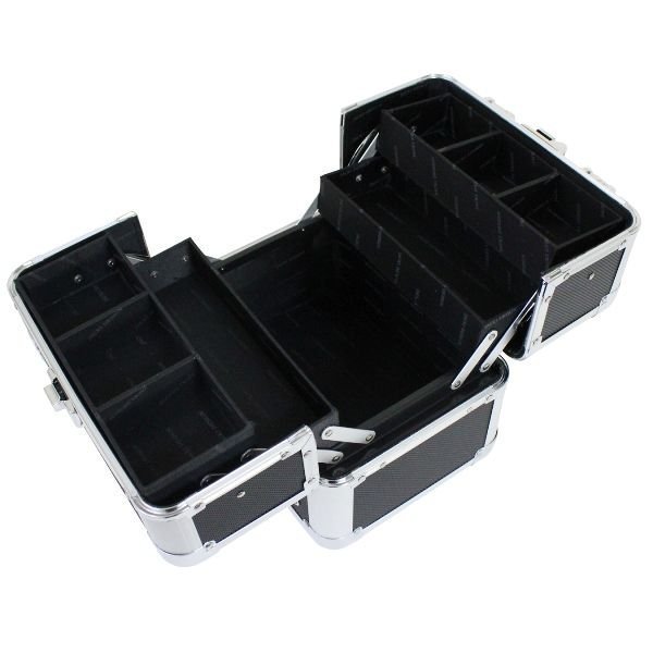 Maleta Profissional de Maquiagem Preto Jacki Design Preto 7