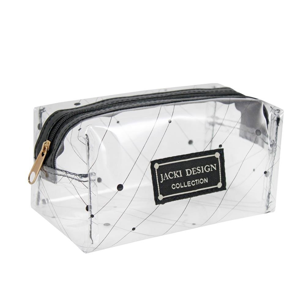 Conjunto de Bolsa Transparente e Necessaire Glow 2 peças Jacki Design Preto 7