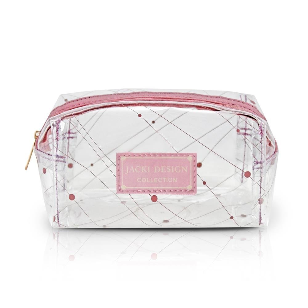 Conjunto de Bolsa Transparente e Necessaire Glow 2 peças Jacki Design Rosa 6