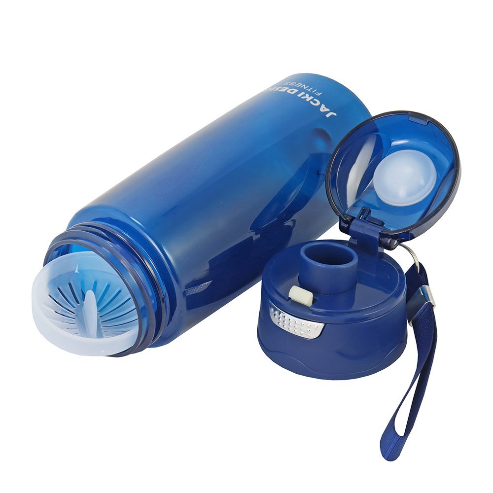 Kit Fitness Bolsa Térmica c/ 2 compartimentos e Pote de Marmita 2 Andares com Garrafa 700 ml Azul 9