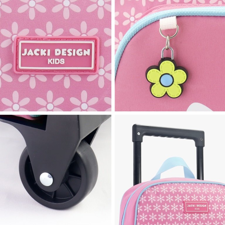 Conjunto de Mochila com Rodinhas e Lancheira Térmica Infantil 4750ml Rosa 6