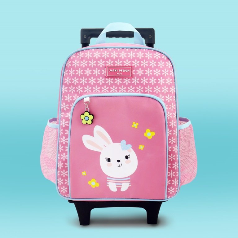 Conjunto de Mochila com Rodinhas e Lancheira Térmica Infantil 4750ml Rosa 7