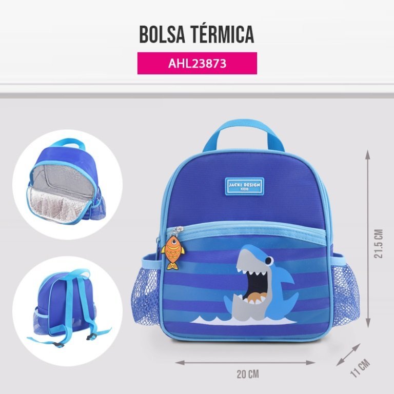 Lancheira Térmica Infantil 4750ml Jacki Design- Pimpolho - Azul Azul 5