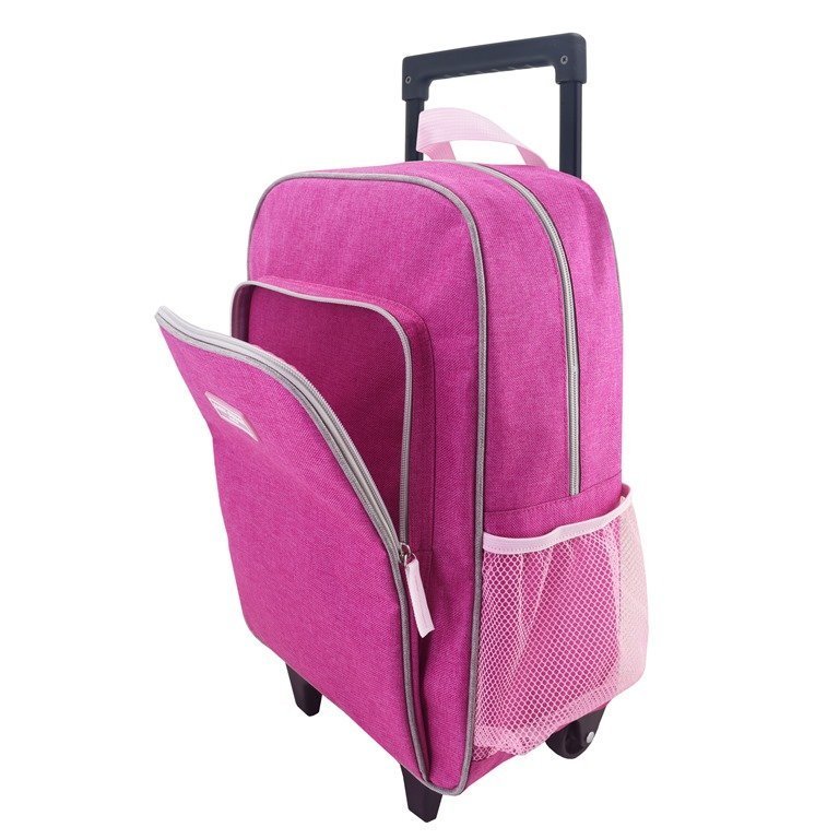 Conjunto de Mochila com Rodinhas Junior e Lancheira Térmica c/ 2 Compartimentos Rosa 4