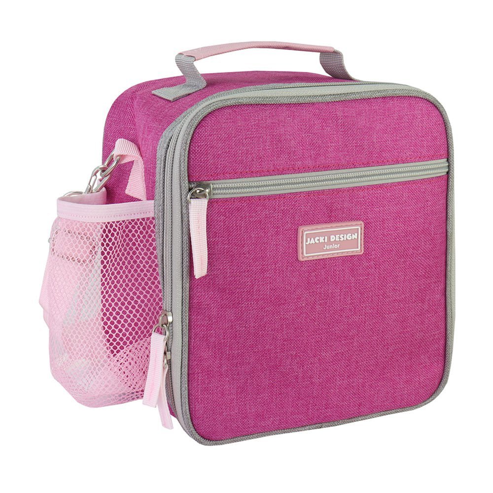 Conjunto de Mochila com Rodinhas Junior e Lancheira Térmica c/ 2 Compartimentos Rosa 10