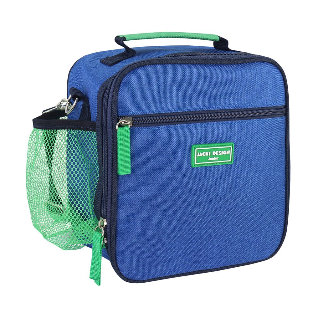 Conjunto de Mochila com Rodinhas Junior e Lancheira Térmica c/ 2 Compartimentos Azul 9