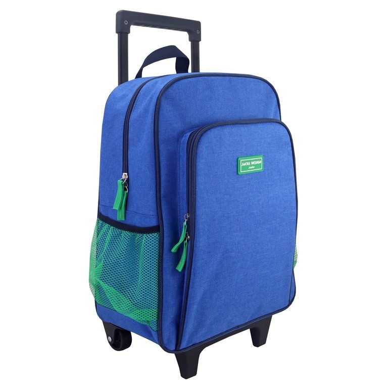 Conjunto de Mochila com Rodinhas Junior e Lancheira Térmica c/ 2 Compartimentos Azul 4